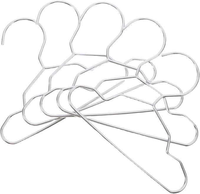 Unomor 10pcs Mini Pet Hangers Cat and Dog Clothing Hangers Steel Pet Apparel Closet Coat Rack Storage Organizer for Small