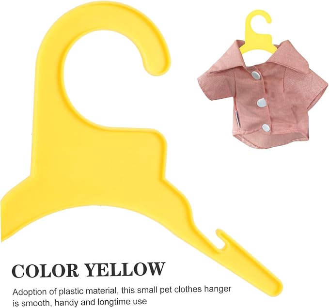 10pcs Pet Clothing Hangers Dog Cat Apparel Drying Rack Organizers for Easy Hanging for Home Travel and Grooming