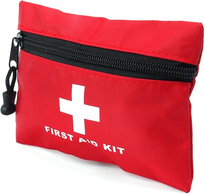 Red First Aid Bag Small First Aid Kit Empty Medical Bags (Red 7.9x5.5 1PC)