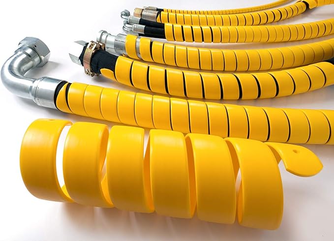 Electriduct 1 Inch Heavy Duty Spiral Wrap HDPE Flexible Plastic Cable Sleeve Hose Protector 25 Feet - Black
