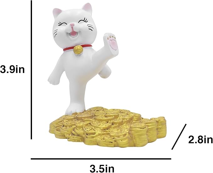 Cute Cat Phone Holder Desk Ornament Kawaii Phone Stand Universal Desk Phone Stand for All Mobile Smartphones Tablets