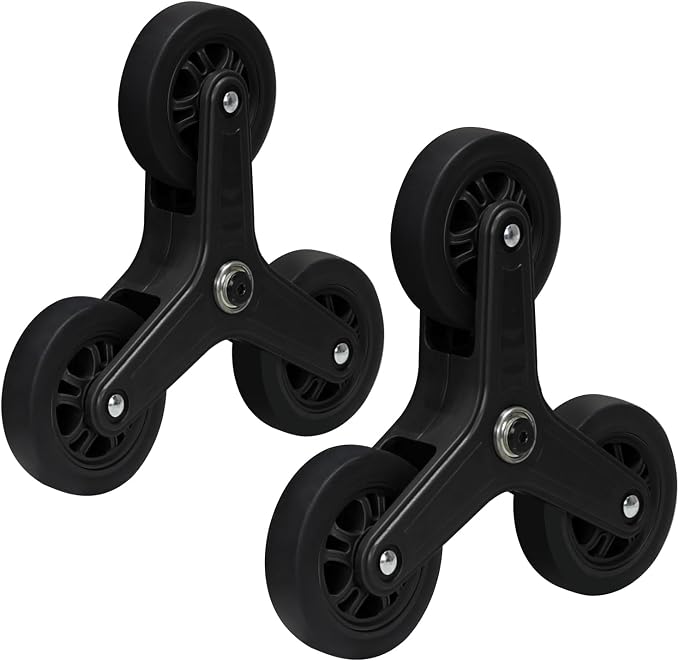 Wheel Replacement Stair Climbing Wheels for Shopping Laundry Cart, Trolley Triangle Shopping Cart Stair Climbing Wheels for BY06C BY10C Foldable cart (2 PCS)