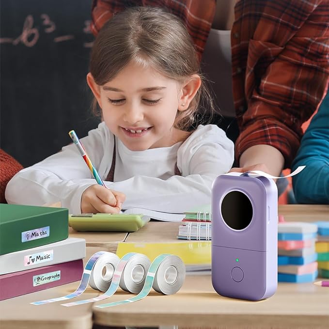 Phomemo D30 Portable Thermal Printer, Bluetooth Mini Label Maker Machine | Lightweight Portable Printer Small Label Maker, Abundant Templates Fonts & Icons for Kids Home School Office, Easy to Use