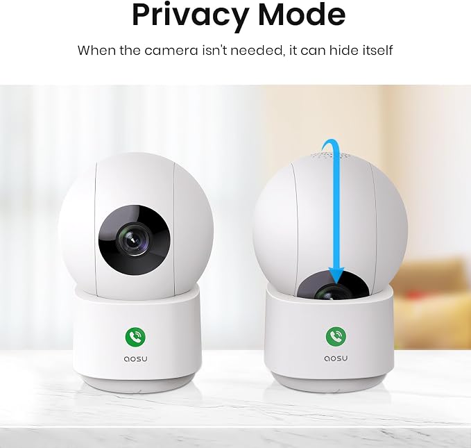 aosu 4MP Indoor Security Camera - Baby & Pet Monitoring with 5/2.4 GHz WiFi