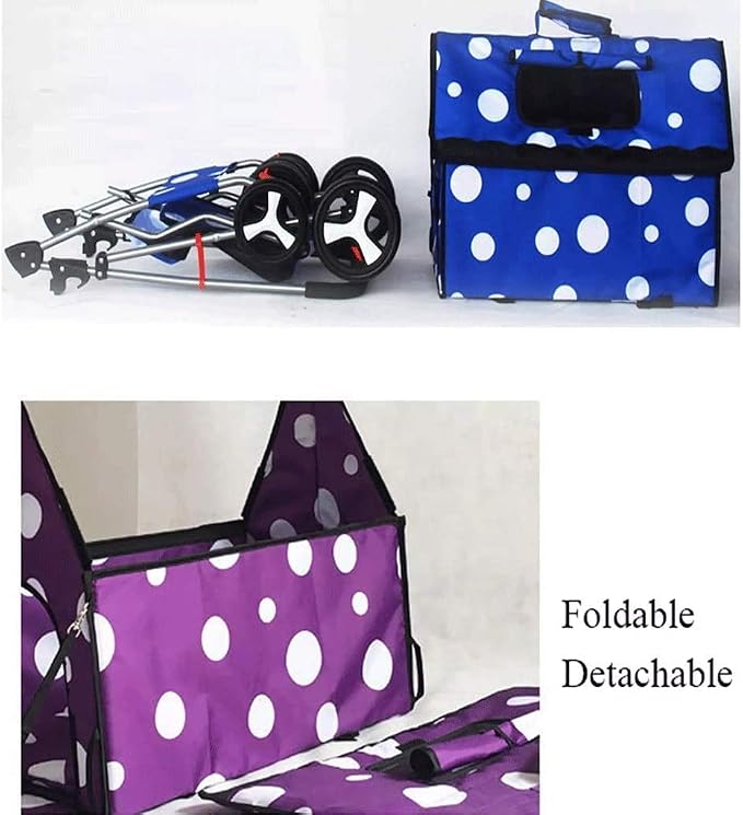Double Dog Stroller Pet Stroller Travel Stroller Sitting Lying Foldable Lightweight Cart Cat Dog Carriers Bag (A) (C)