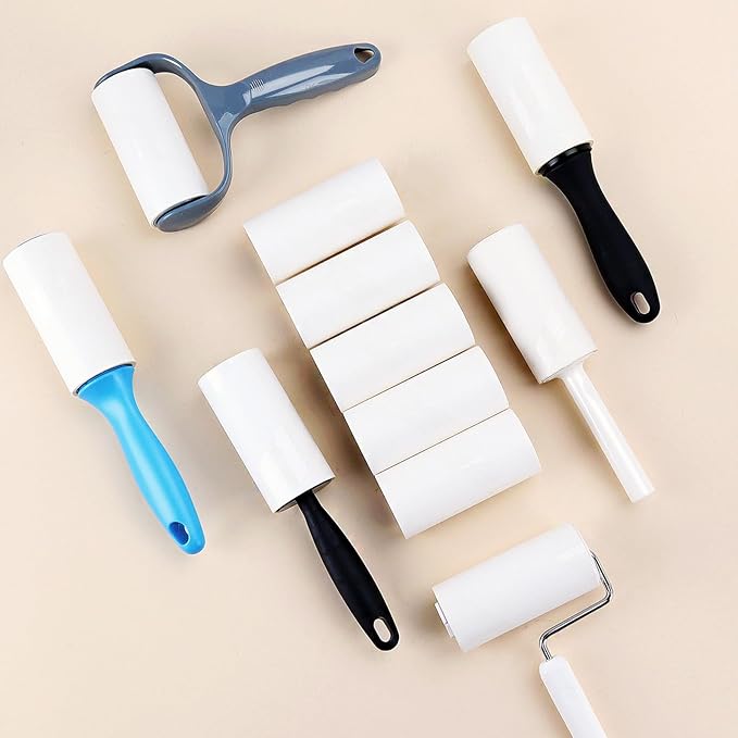 4 inch Lint Roller Refills for PetLovers Evercare Muji IKEA Bastis Amazon Lint Roller Replacement Refills 4 inch Extra Sticky 60 Sheets per Roll 5 Pack Total 300 Sheets (Inside Diameter 1-1/2 inch)