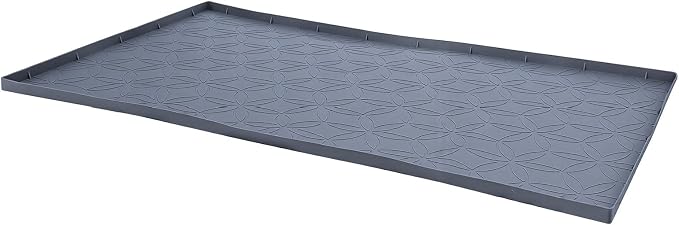 GOWENIC Silicone Under Sink Mat Drip Tray Kitchen Bathroom Cabinet Protector Leak Proof Large 22x34 Inch Multipurpose Organizer Pad for Cleaning Supplies and Pet Bowls