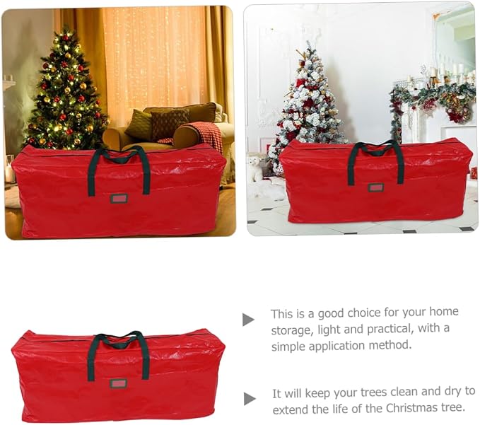 Large Capacity Christmas Tree Storage Bag Non Woven Storage Container for Holiday Decorations with Handles