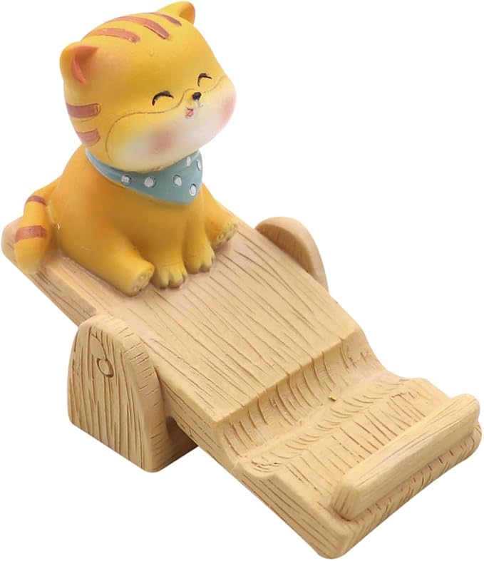 Cute Cat Cellphone Stand Holder Cartoon Smartphone Desk Holder for All Mobile Phones Animal Phone Stand Desk Ornament - Compatible with All Brands