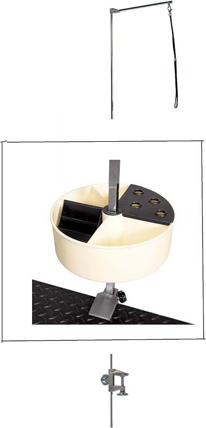 Pet Groomer Tool Organizer Side Kick 2 Professionals Handy Grooming Arm Accessory (3 Side Kicks)