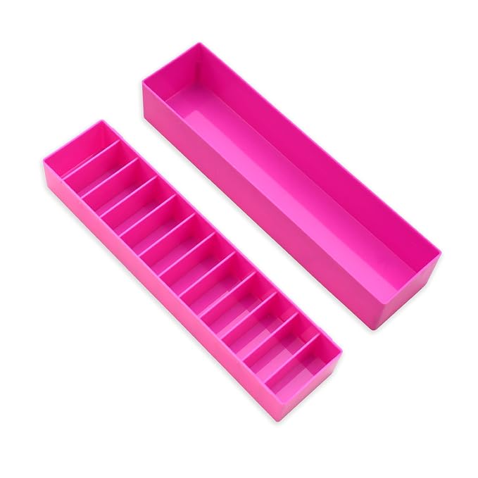BarberMate 12-Slot Clipper-Blade Caddy, Grooming and Barber Blade Organizer, Professional Barber Supplies, Barber Case and Stylist Station Accessories, (Pink)