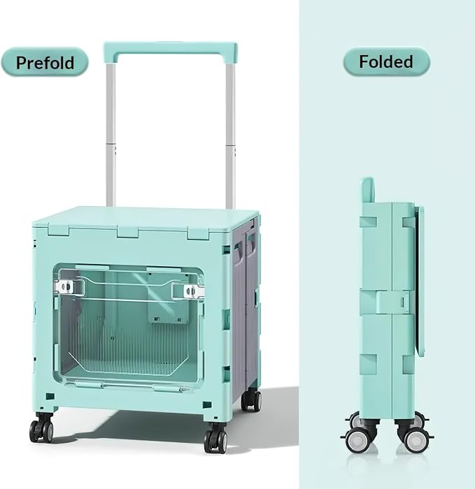 Foldable pet Shopping cart, 4-Wheel Enlarged Swivel Wheels, Large Capacity Aviation Box Shopping cart