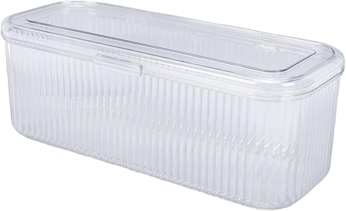 ZJchao Clear PET Teabag Storage Box with Shatter Proof Stackable Design for Coffee Capsules Sugar Packets Seasoning (Transparent)