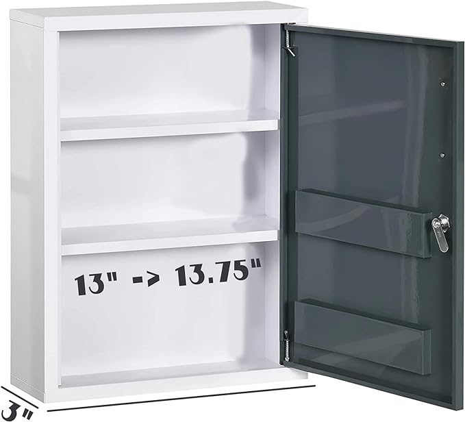 Medicine Cabinet Replacement Shelves (13 inch), White
