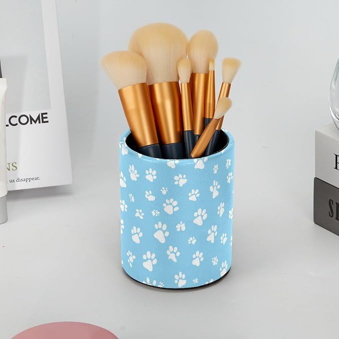 Pet Paws Pen Holder, Pencil Cup Marker Brush Holder Desk Storage Case, Desktop Organizer for School Office Home Supplies