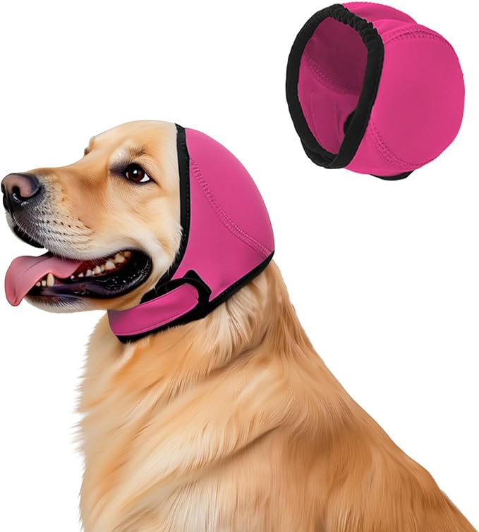 Dog Ear Muffs Noise Protection, Water-Resistant, No-Shake Ear Muffs for Grooming, Bathing, Swimming & Noise Relief