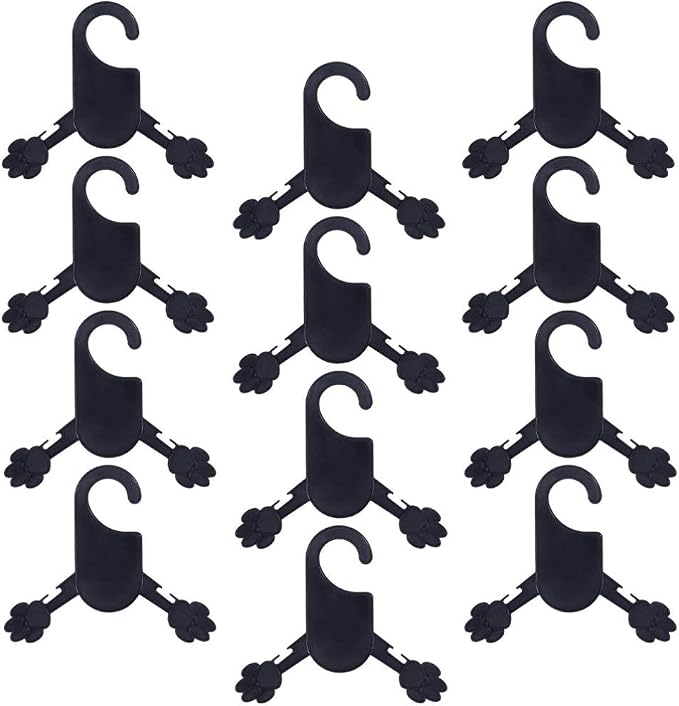Cabilock 12pcs Pet Clothes Rack Pet Costume Hanger for Cat Dog Clothes Space-Saving Design Easy to Install for Drying Outdoor Use