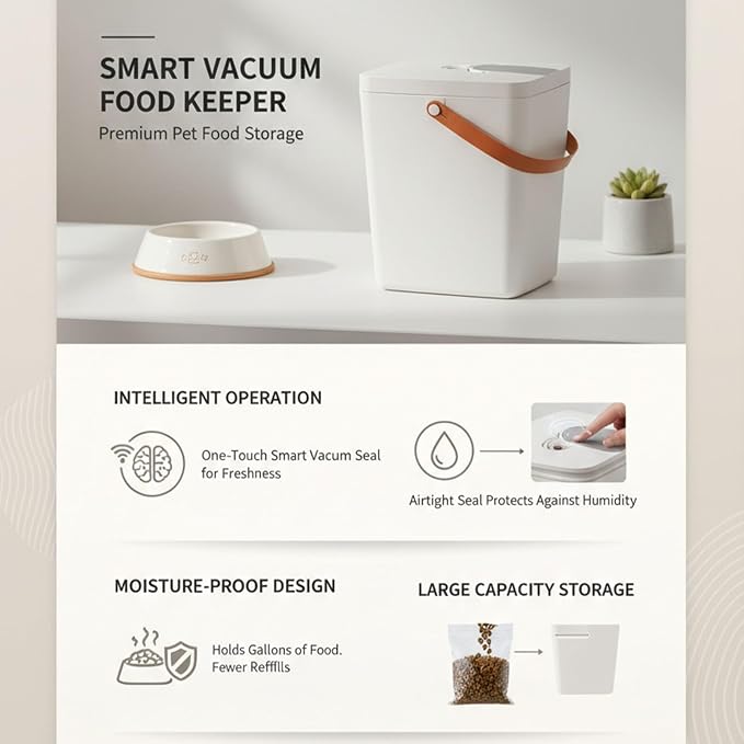 Pet Food Storage Containers, Food Storage Cat Container With Pump, For Kibble Rice Grain Cereal Pet Containers, Airtight Dog Dog Container Nan