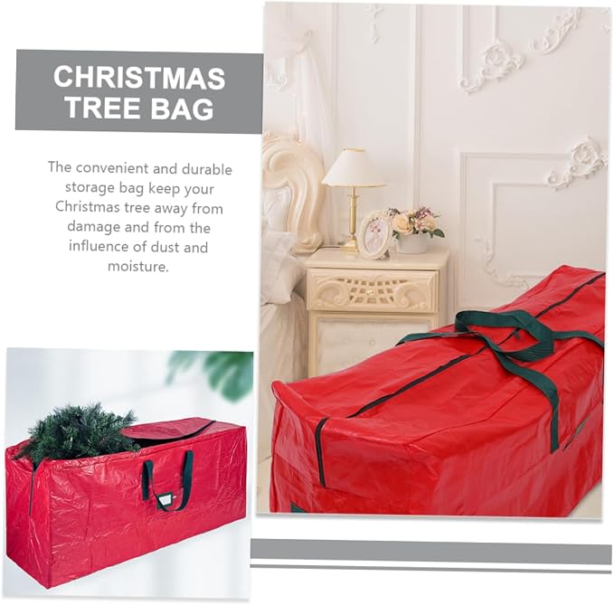 Zerodeko Large Christmas Tree Storage Bag Organizer with Zipper for Easy Closure Protects Christmas Trees Holiday Items