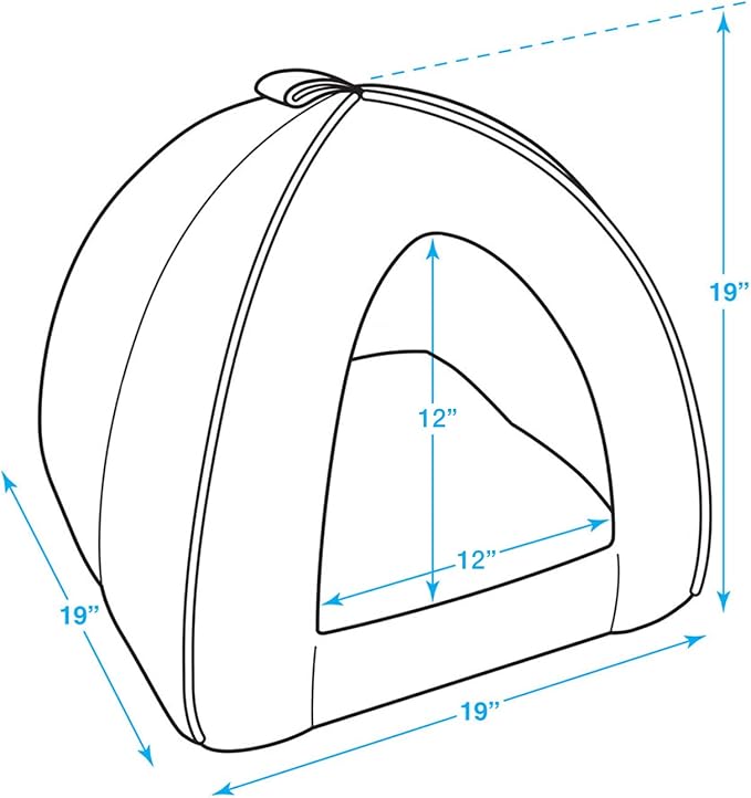 Best Pet Supplies Cat Bed for Indoor Cat, Domed Tent House with Removable Pillow, Covered Cat Cave for Small Dog, Puppies and All Breeds of Cats - Brown Linen, 19 x 19 x H:19"