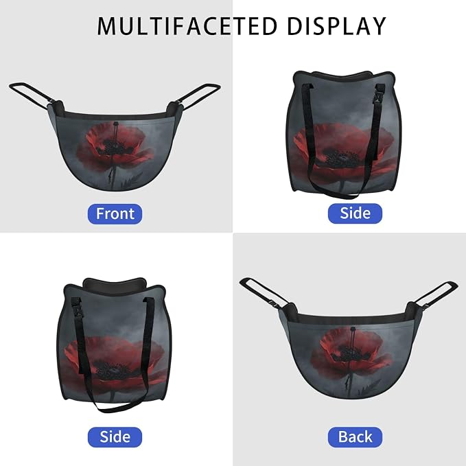 Dark Red Poppy Car Seat Organizer-Backseat Storage Bag for Travel | Waterproof Durable. Holds Snacks Gear Essentials. Fits Most Cars.