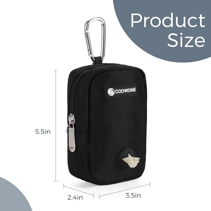 Dog Treat Pouch with Clip, Treat Pouches for Pet Training, Small Dog Treat Container Treat Bag for Leash, Waterproof Dog Treat Bag, Hands-free Training Pouch