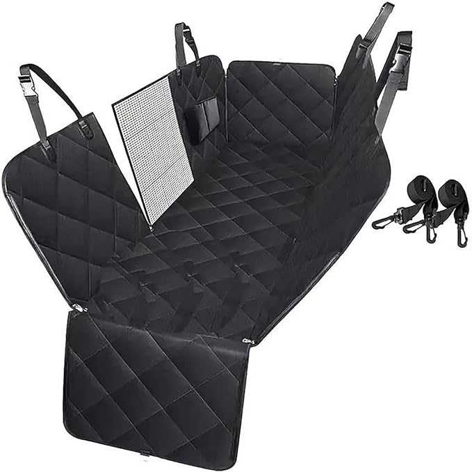 Dog Car Seat Cover for Geely Atlas/Geely Boyue/Coolray/Geely Bin | Waterproof Pet Car Hammock, Side Flaps Storage Pockets, Heavy Duty Scratchproof Dog Cover for Back Seat with Mesh Window