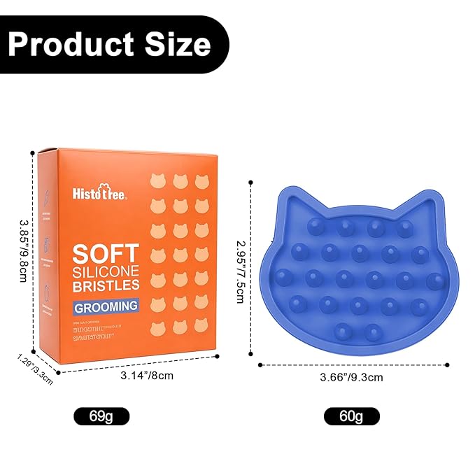 Blue Cat-Shaped Dog Bath Brush Dog Washing Brush Soft TPR Massage Shampoo Brush Pet Grooming Cleaning Tool for Small Medium Dogs and Cats Gentle Remove Loose Hair Deep Cleansing