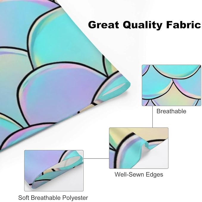Portable Lightweight Triangle Pet Scarf Beautiful Mermaid Fish Scale Fit Small, Medium, Large Dogs and Cats Wedding, Beach Party, Family Party Wear
