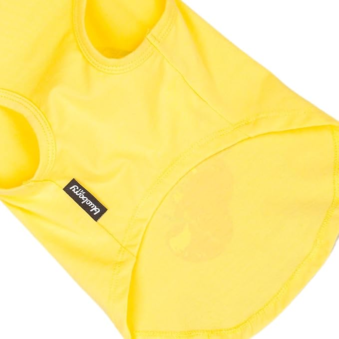 Blueberry Pet Cherry Soda Candy Cotton Dog Tank Top T Shirt in Sunshine Yellow, Back Length 12", Pack of 1 Clothes for Dogs