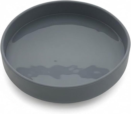 Should We Go? Dog Water Bowl - The Perfect Dish No-Spill, Less Mess Non-Tippable Water & Food Bowl, Pure Silicone with Suction Cup Fits 2 Cups 6” Across x 1.25” Tall Ideal for All Pets, Small-Charcoal