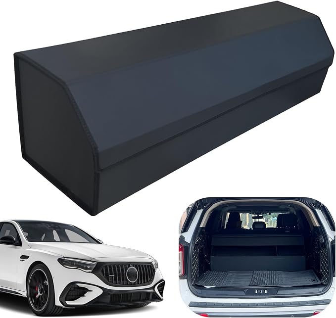 Car Trunk Organizer for For MB AMG E - Custom Fit,Large Space Outdoor Trunk Organizer with Leather,Hook and Loop Fastener,4-Layer Cover,For MB AMG E 53 2019-2025