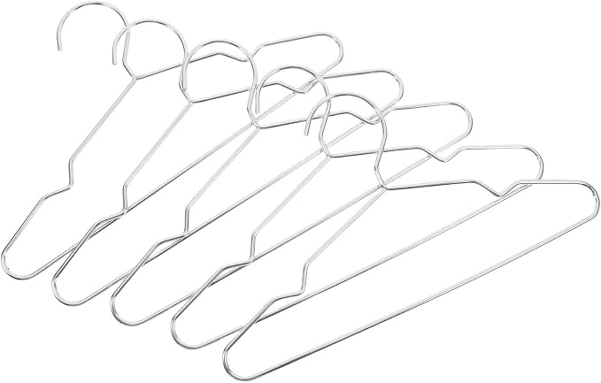 Beaupretty 10pcs Silver Steel Pet Hangers for Pet Clothes and Apparel Universal Fit with Sleek Finish Sturdy Dog and Cat Clothing Organizer for Homes