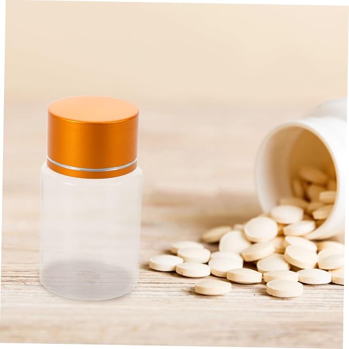 20pcs 30ml Plastic Sealing Bottles with Airtight Lids, Leakproof Pill Containers for Powder Supplements and Medication Storage, Portable Organizer for Travel and Countertop Use