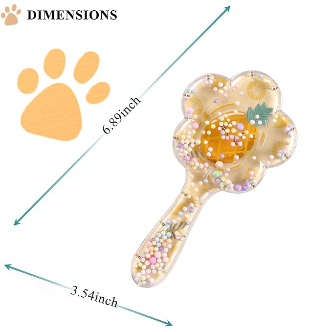 Soft Dog Brush for Small Dogs | Gentle Puppy Brush for Yorkies, Shih Tzus, Maltipoos & Maltese | Pet Hair Removal Brush with Soft Bristles | Dog Brush for Shedding (Blue Pineapple）