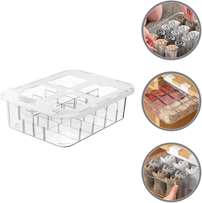 Multi-grid Closet Underwear Storage Box Drawer Type Sock Organizer