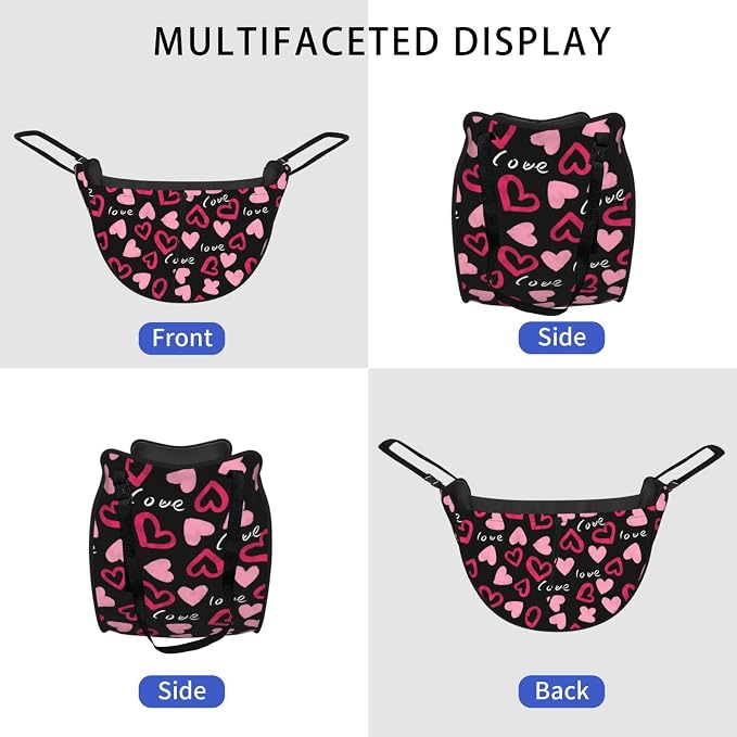 Modern Pink Love Hearts Car Seat Organizer Backseat Storage Bag, Large Waterproof Vehicle Organizer With Adjustable Straps For Gear Essentials, Fits Most Cars