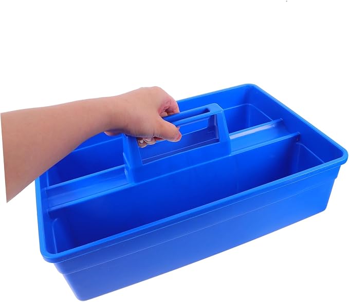 NUOBESTY Multifunctional Tool Box Portable Plastic Organizer Case Divided Sections Handle Storage Tote for Veterinary Use