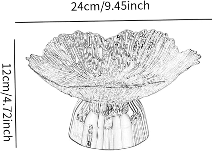 Decorative Pedestal Bowl Dish Holder Dessert Display Stand Decor Fruit Basket Serving Tray for Drawing Room Housewarming Gift, A Red