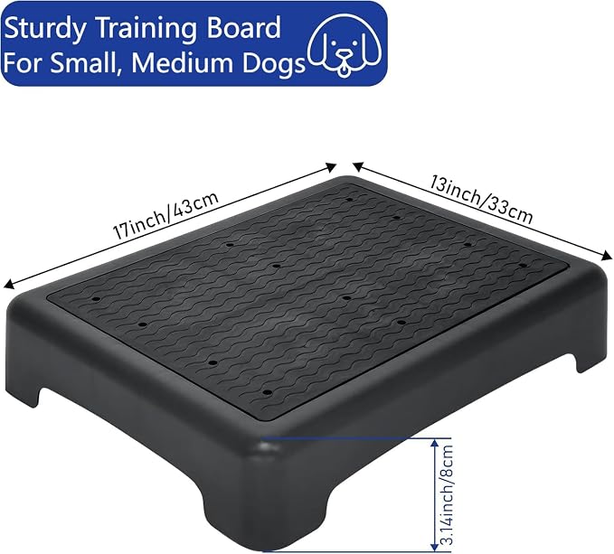 Dog Training Place Board with Non-Skid Surface, Dog Platform for Training, Portable Dog Agility Platform, Dog Training Stand, Dog Training Equipment Suitable for Small Dogs, 17x13x3.14Inch