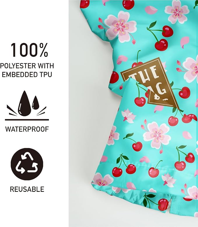 Plastic Bag Holder,Reusable And Washable Country Style Grocery Bag organizer,For Home Kitchen Travelling Camping Decor, use 1 Pack,Cherry Blossoms Pattern