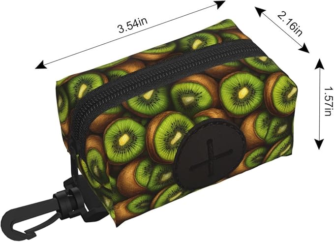 Kiwi Pet Waste Bag Dispenser 0.2L | Portable Dog Poop Holder Waste Bag With Zipper Park Doggy Walking Accessory