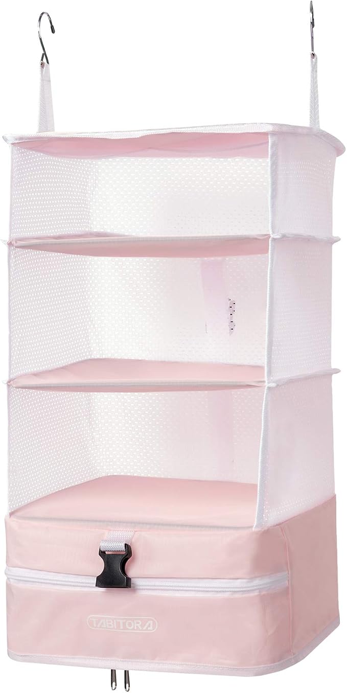 TABITORA Portable Hanging Travel Shelves Bag Packing Cube Organizer Suitcase Storage Large Capacity