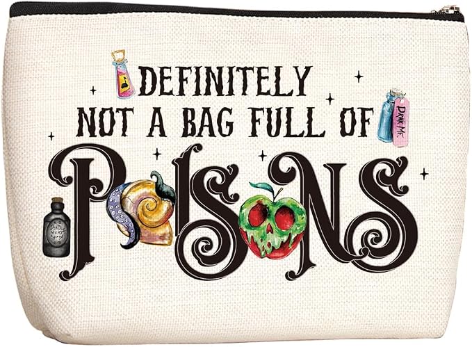 Wenboco Evil Queen Cosmetic Bags Witchy Gifts Makeup Bag | Inspired Gift for Halloween Witch Stuff Villain Lover Fans Gift Witchcraft Bag Christmas Birthday Gifts Villains