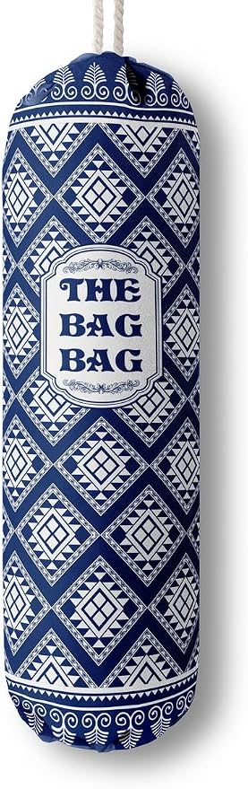 The Bag Grocery Holder, Rustic Organizer for Shopping Bags, Wall Mount Plastic Storage Container Dispenser, Kitchen Gifts for Women Family Friends Grandma Mom (B-5)