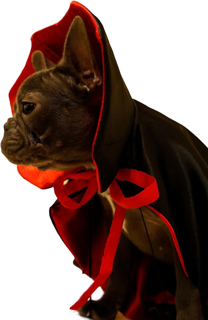 Dog Cat Vampire Cloak Costume for Small Medium Large Dogs Cats, Halloween Dog Costumes Cat Vampire Cloak