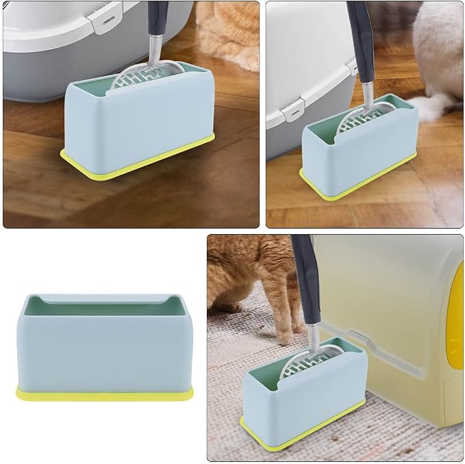 Cat Litter Scoop Holder - Litter Scooper Caddy, Kitty Pooper Stand Trash Can for Most Pet Poop Shovels