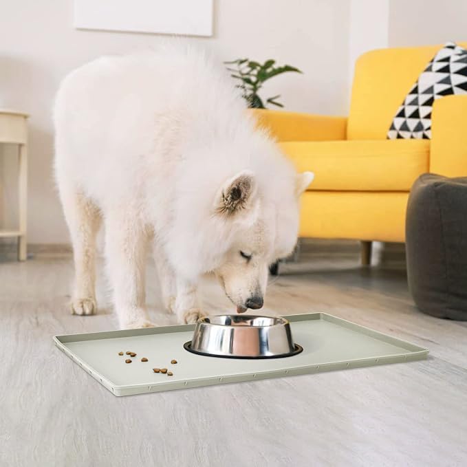 Silicone Dog Food Mat Waterproof Pet Feeding Tray for Small Medium Dogs
