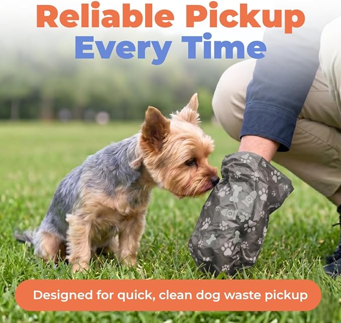 Best Pet Supplies Poop Bags for Dogs - Gray, 150 Count | Scented, Leak-proof, Easy-Tear perforations, 15 Thick Bags per roll, Outdoor Walking & Travel, Fits Standard Holders