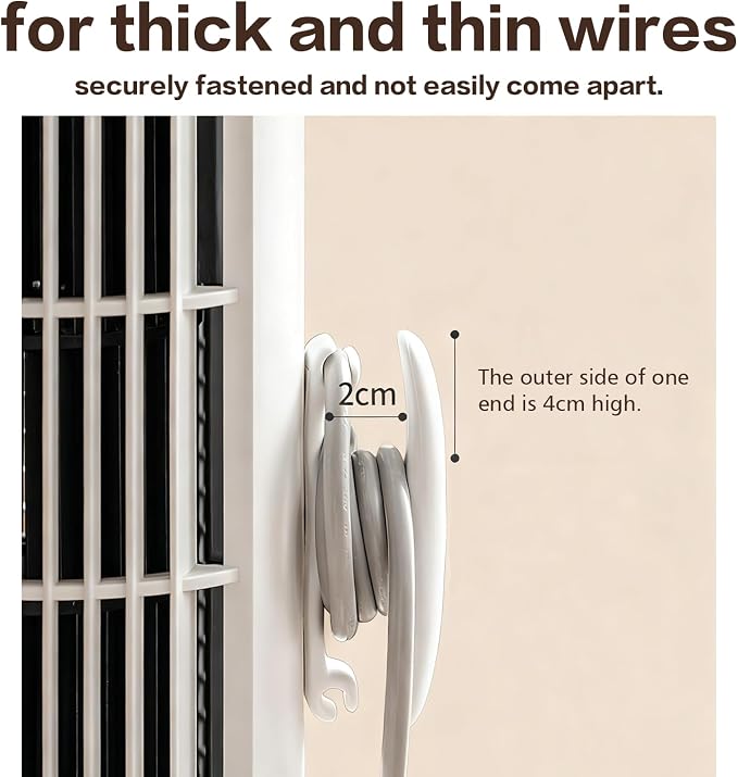 Cord Organizer for Kitchen Appliances, Cord Wrap Cord Holder Cable Organiser for Mixer, Blender, Coffee Maker, Pressure Cooker, Air Fryer （2PCS, White）